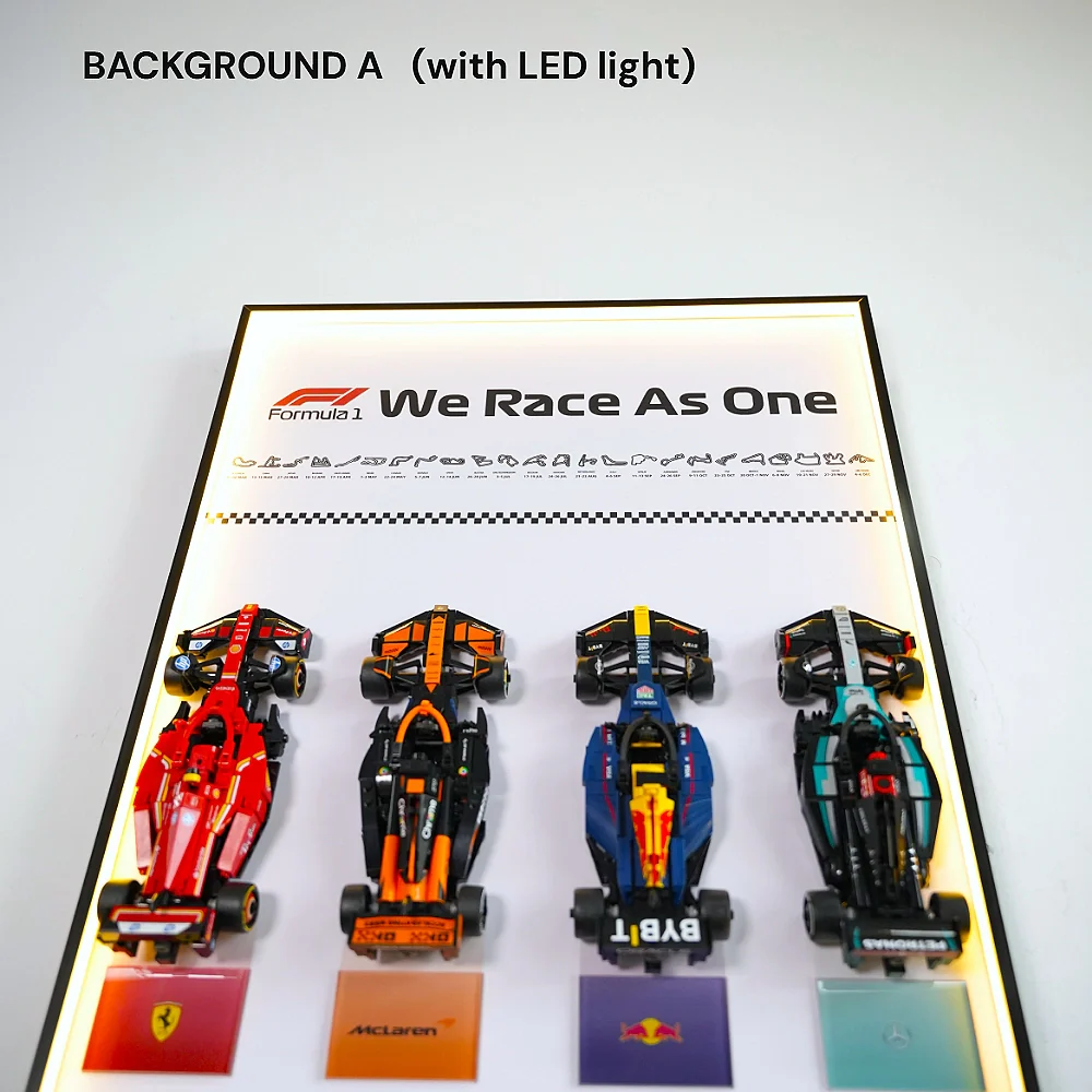 Wall Display Frame for LEGO® 12 x F1 Speed Champions F1 Cars vertical - Image 7