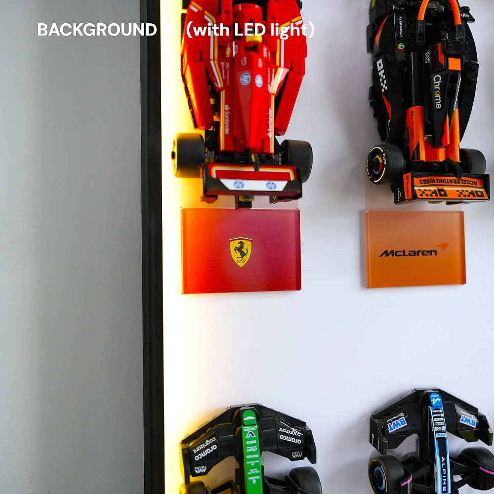 Wall Display Frame for LEGO® 12 x F1 Speed Champions F1 Cars vertical - Image 9