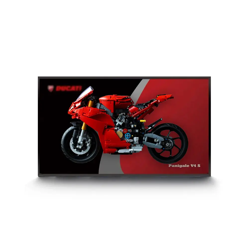 Wall Display Frame for LEGO® Ducati Panigale V4 S Motorcycle (42202)