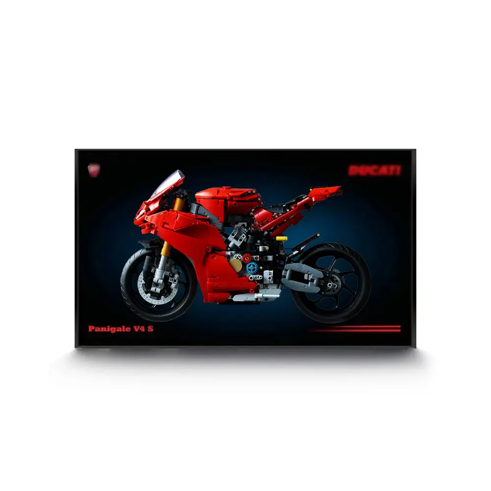 Wall Display Frame for LEGO® Ducati Panigale V4 S Motorcycle (42202) - Image 2