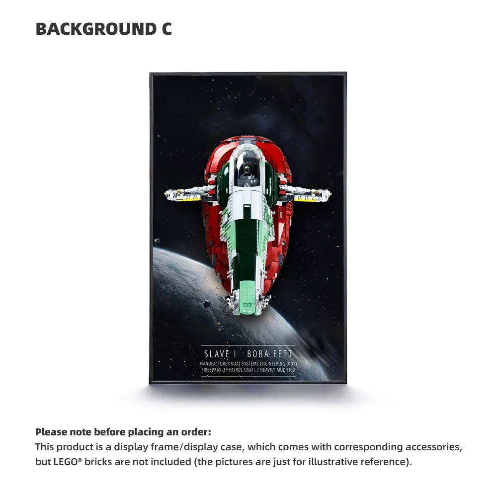 Wall Display Frame for LEGO® STAR WARS Slave I (75060) - Image 3
