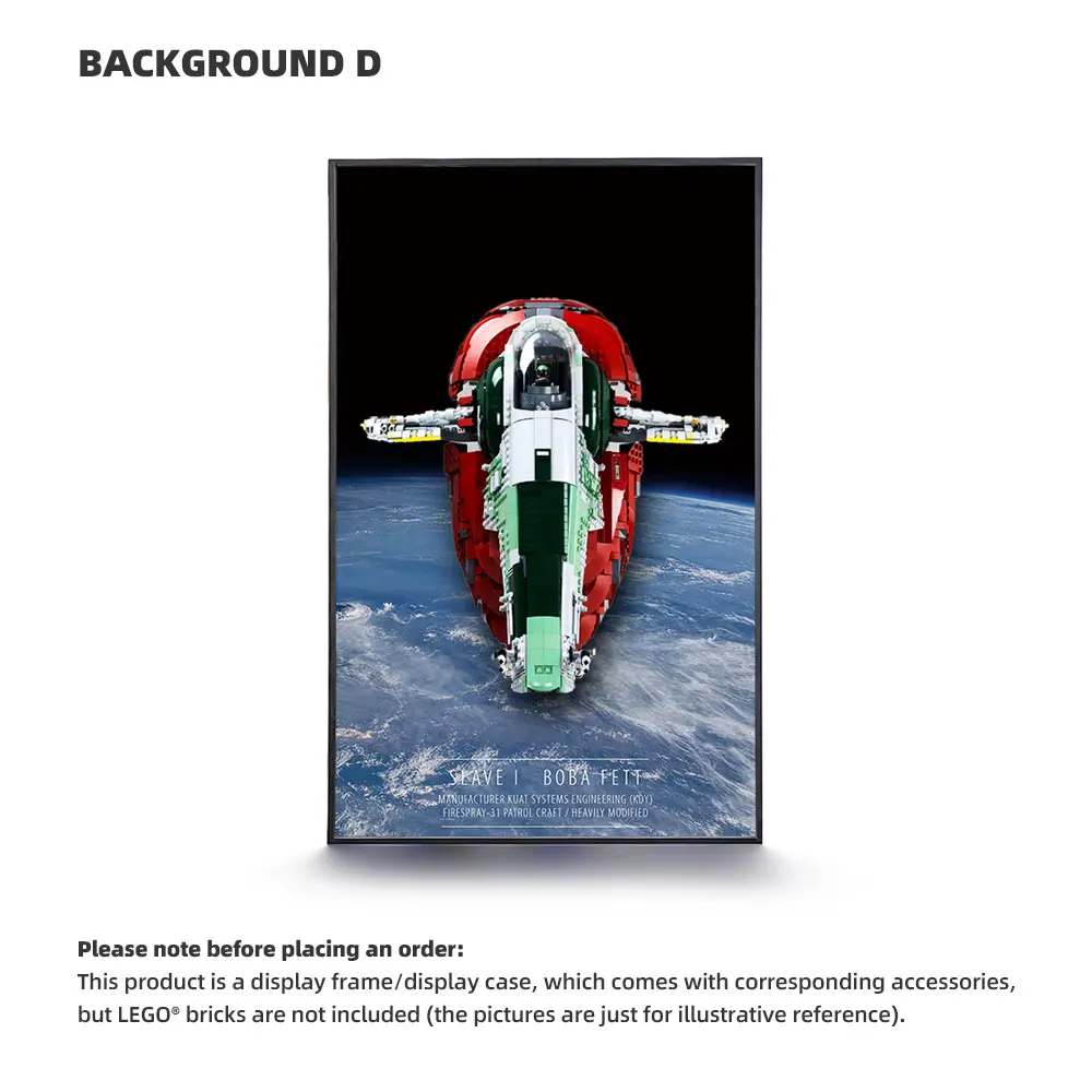 Wall Display Frame for LEGO® STAR WARS Slave I (75060) - Image 4
