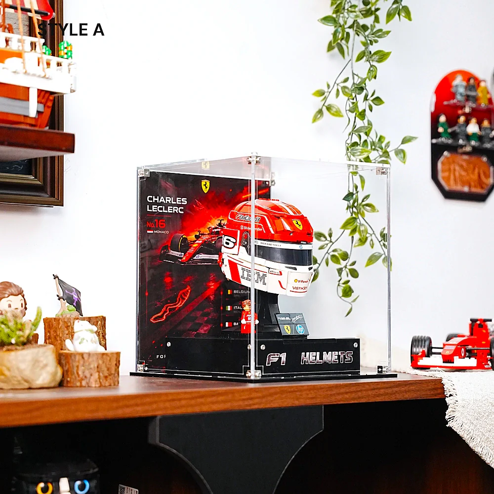 Acrylic Display Case for LEGO® Editions Scuderia Ferrari HP Helmet (43014)&(43022) - Image 5