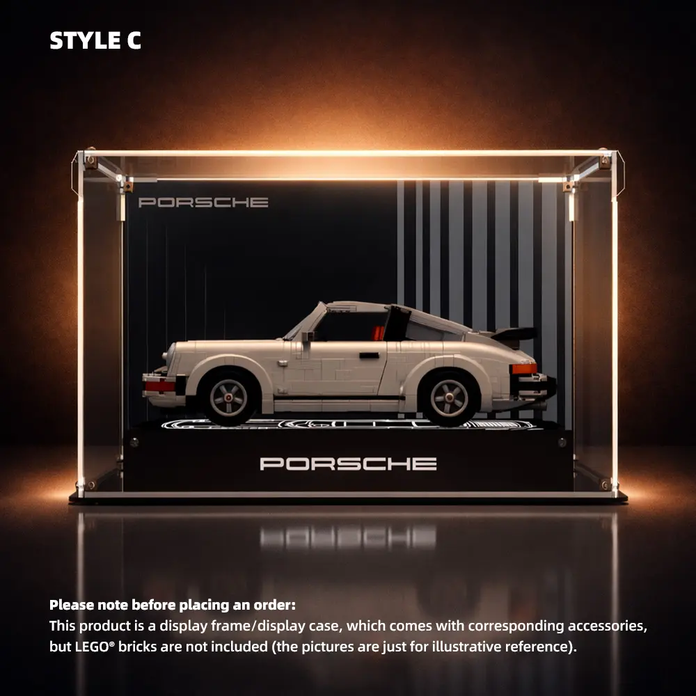 Acrylic Display Case for LEGO® Icons Porsche 911 (10295) - Image 3