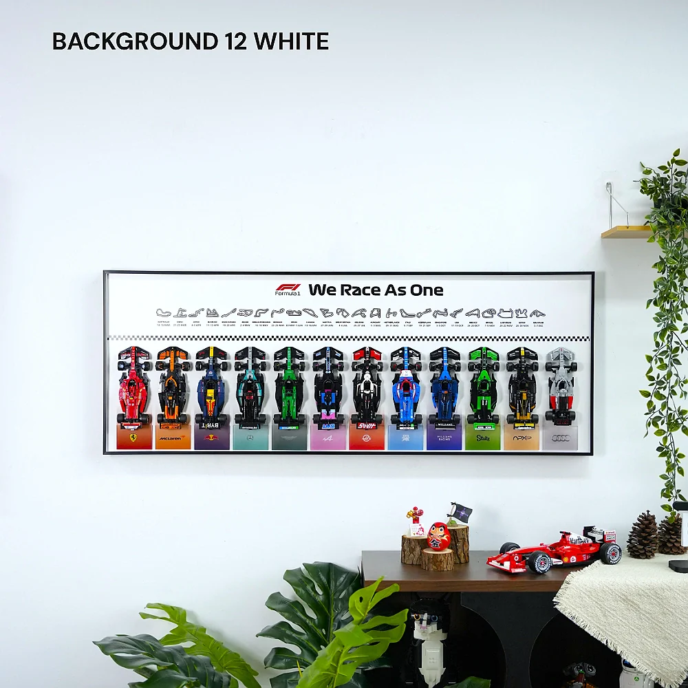 Wall Display Frame for LEGO® 12 x F1 Speed Champions F1 Cars - Image 3