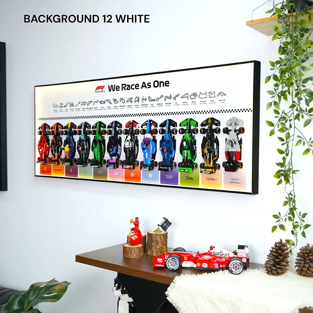 Wall Display Frame for LEGO® 12 x F1 Speed Champions F1 Cars - Image 5