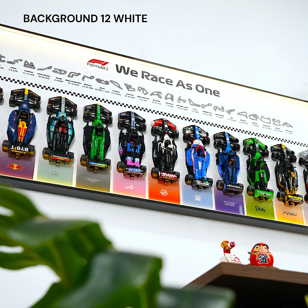 Wall Display Frame for LEGO® 12 x F1 Speed Champions F1 Cars - Image 6