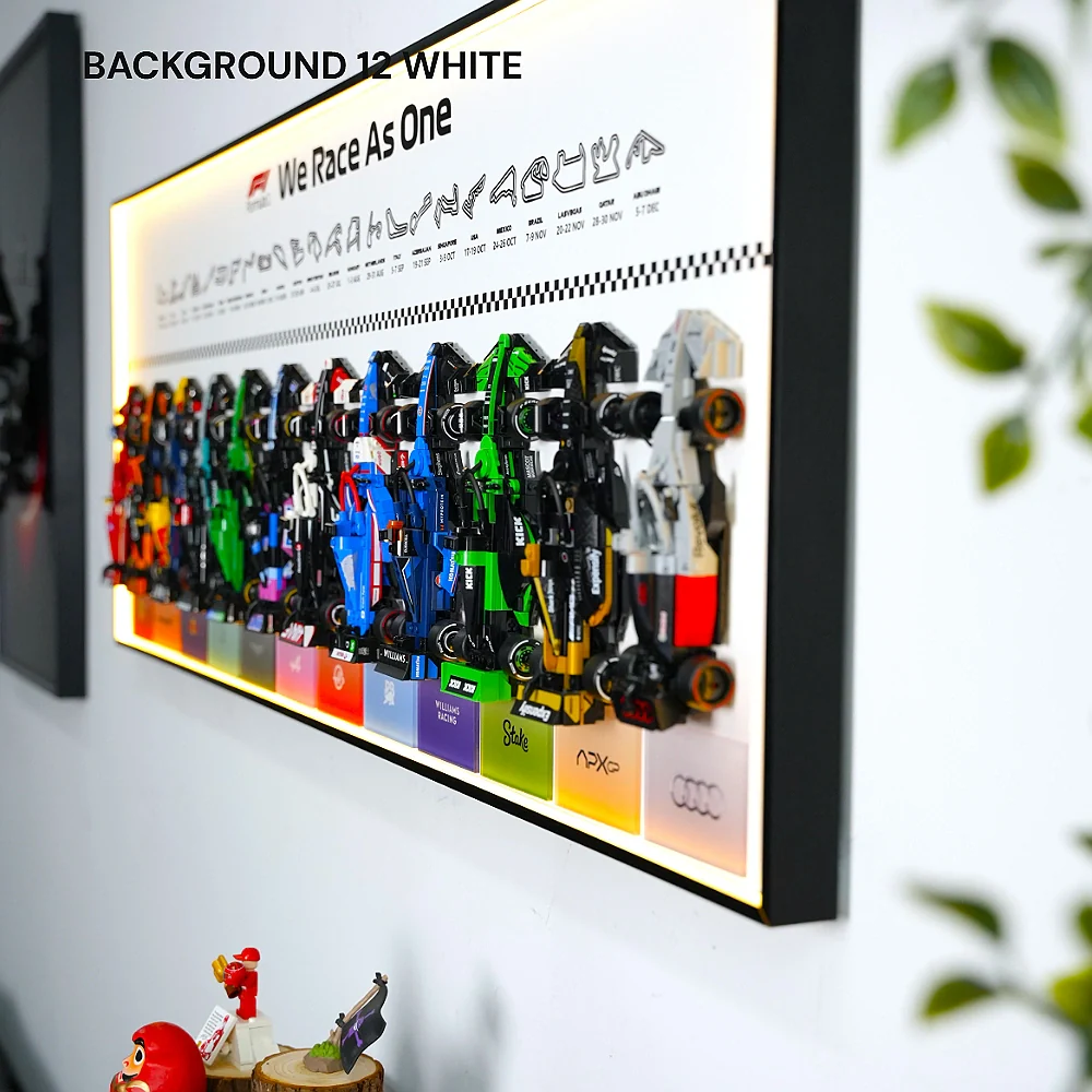 Wall Display Frame for LEGO® 12 x F1 Speed Champions F1 Cars - Image 7