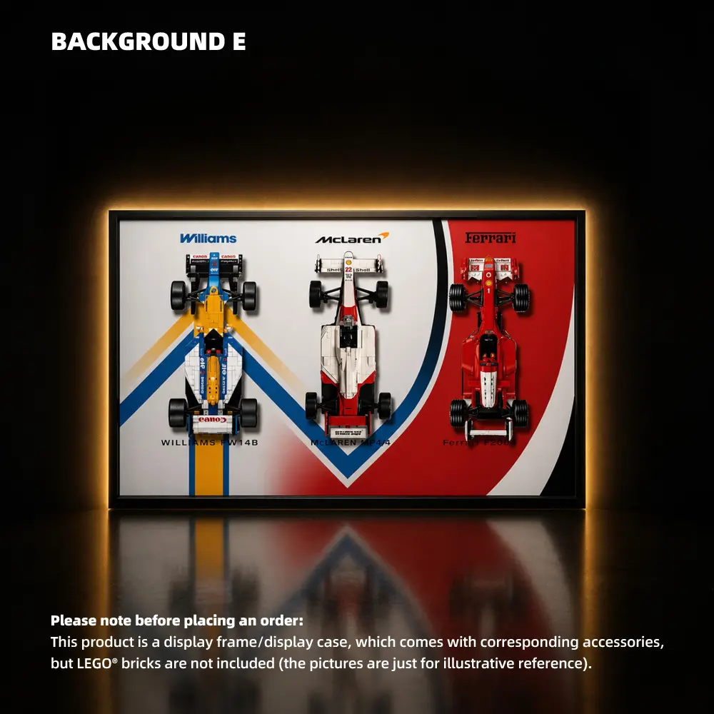 Wall Display Frame for LEGO® F1 Legends (10330, 10353, 11375) - Image 5