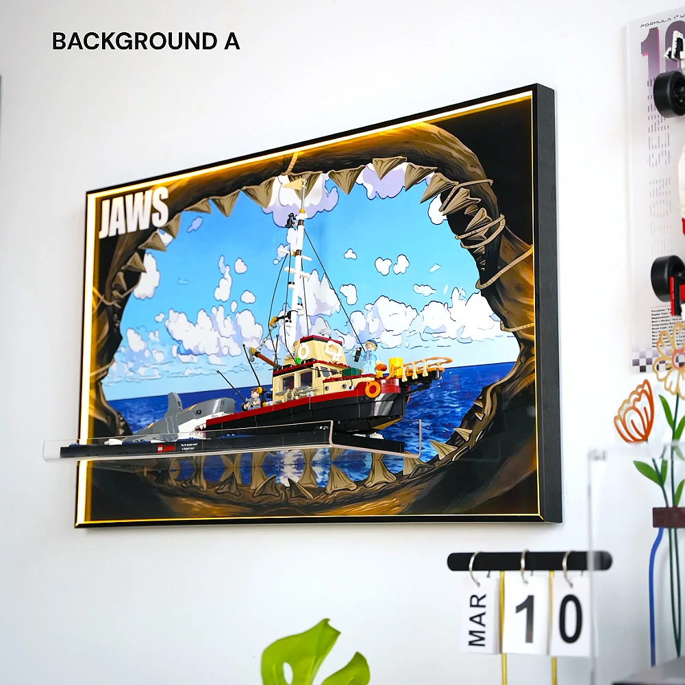 Wall Display Frame for LEGO® Ideas Jaws (21350) - Image 11