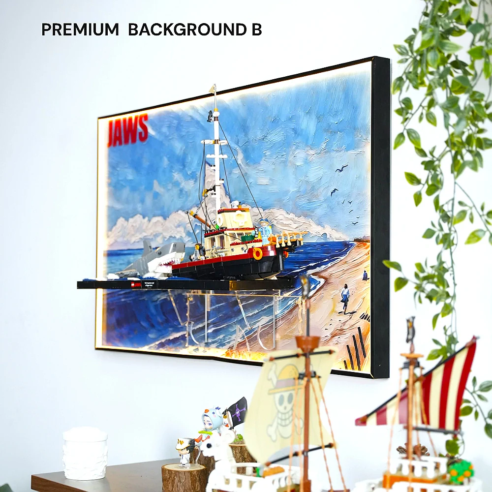 Wall Display Frame for LEGO® Ideas Jaws (21350) - Image 21