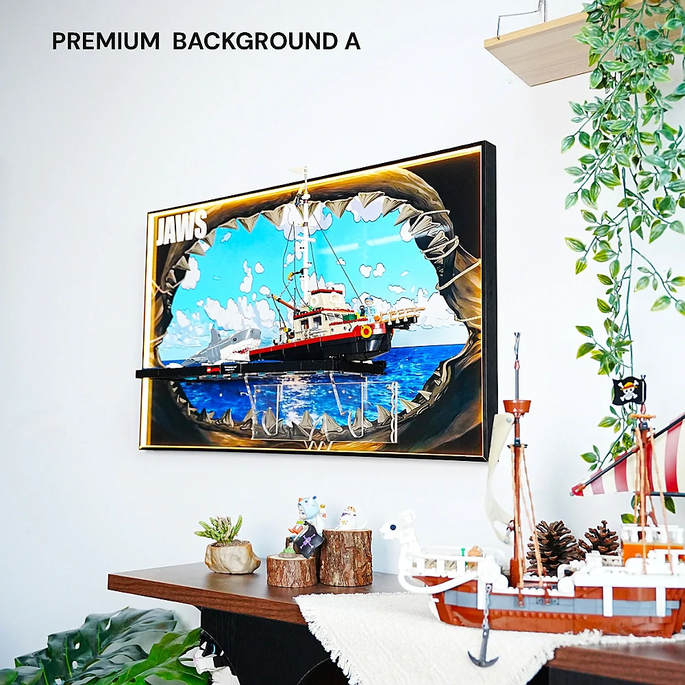 Wall Display Frame for LEGO® Ideas Jaws (21350) - Image 30