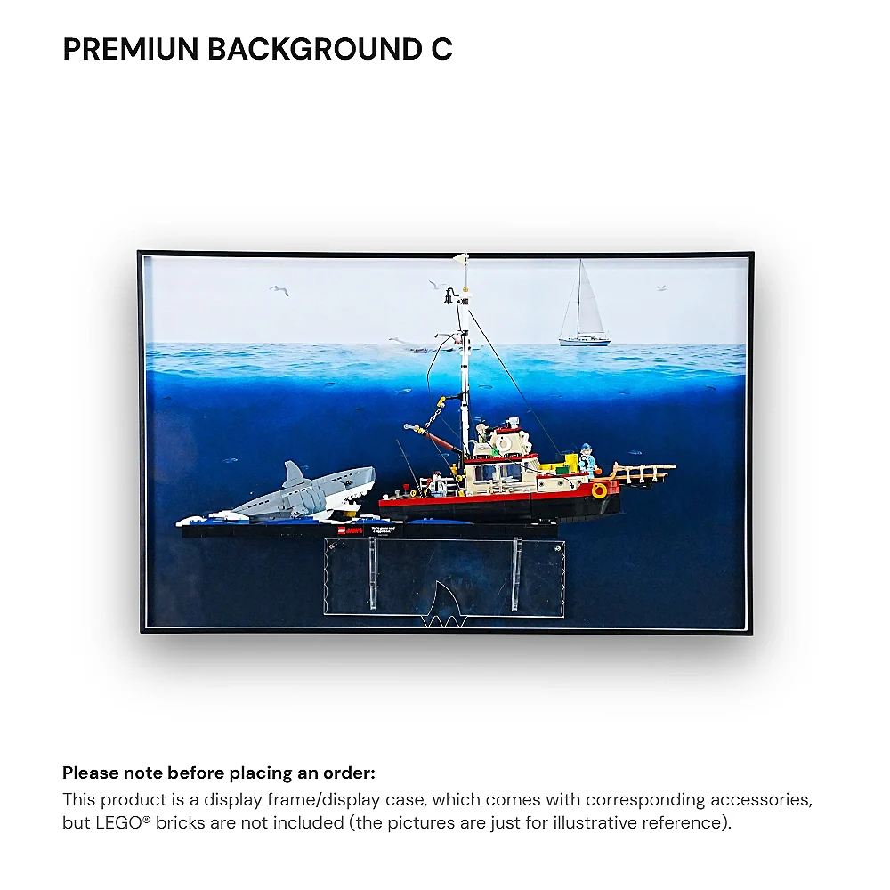 Wall Display Frame for LEGO® Ideas Jaws (21350) - Image 36