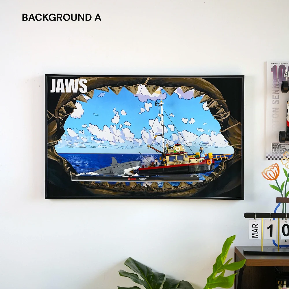 Wall Display Frame for LEGO® Ideas Jaws (21350) - Image 9