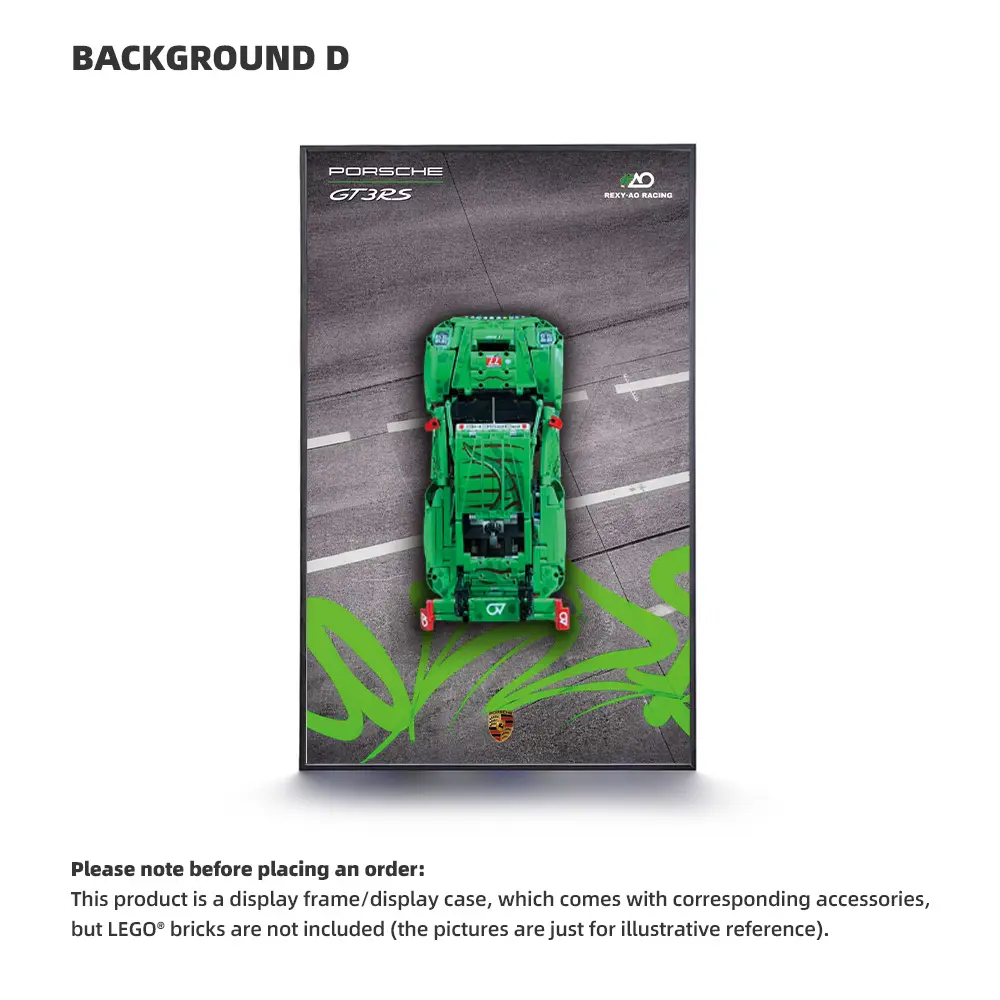 Wall Display Frame for LEGO® Porsche 911 GT3 R REXY AO Racing Car (42224) - Image 5