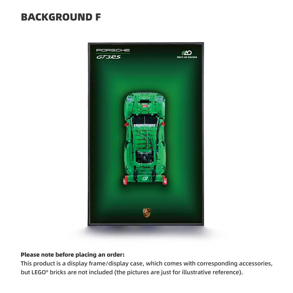Wall Display Frame for LEGO® Porsche 911 GT3 R REXY AO Racing Car (42224) - Image 7