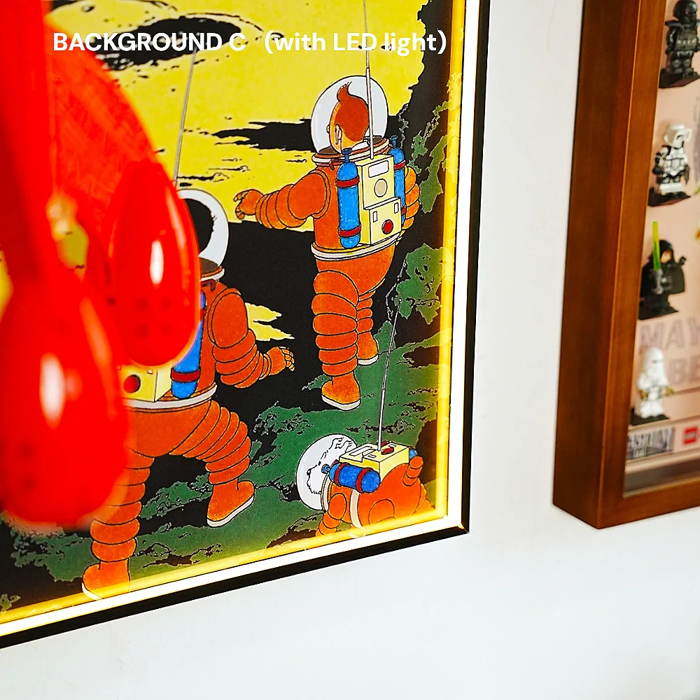 Wall Display Frame for LEGO® Tintin Moon Rocket (21367) - Image 11