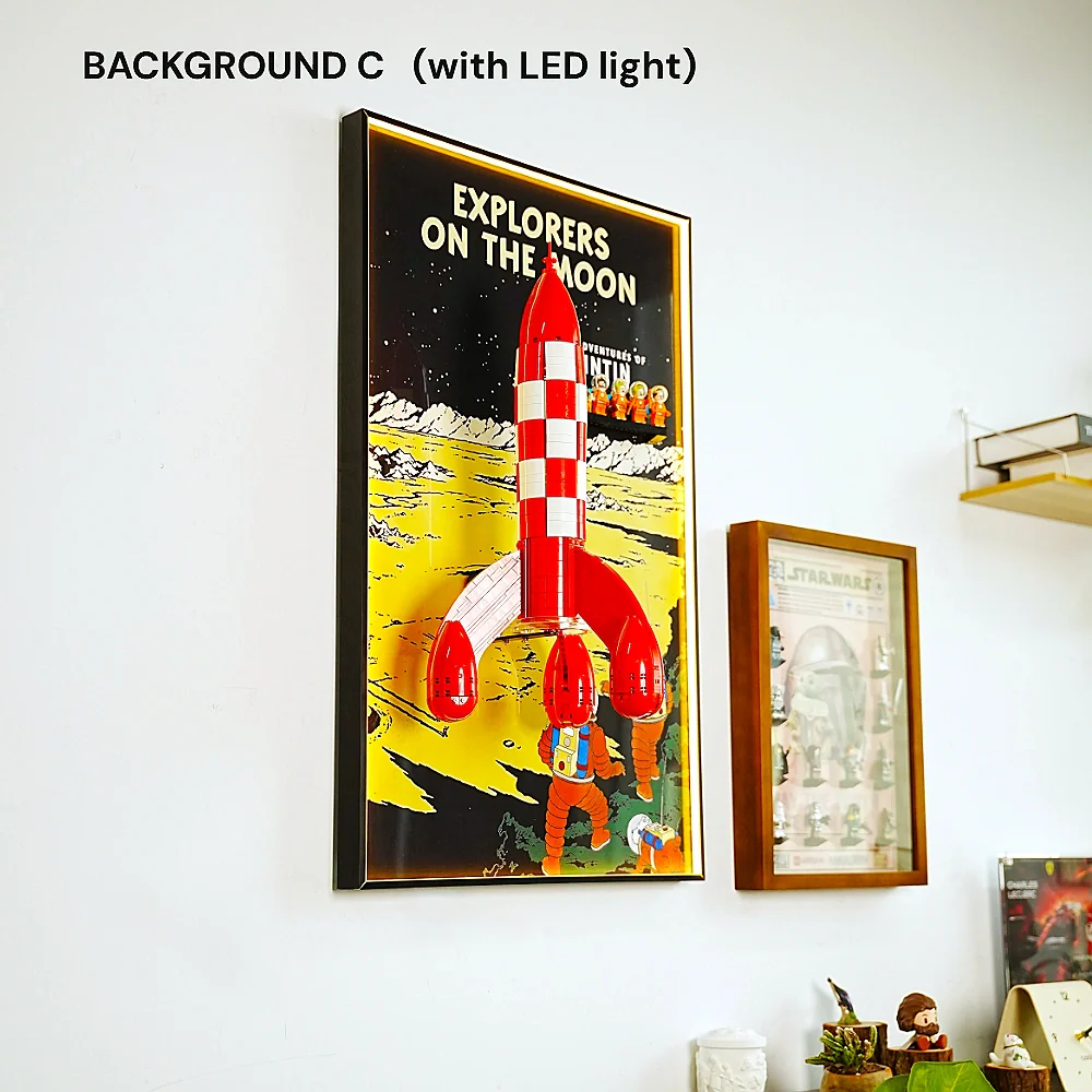 Wall Display Frame for LEGO® Tintin Moon Rocket (21367) - Image 6