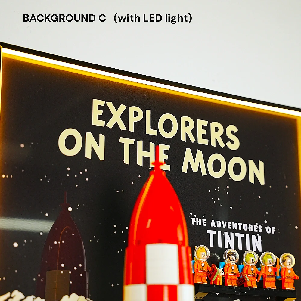 Wall Display Frame for LEGO® Tintin Moon Rocket (21367) - Image 9
