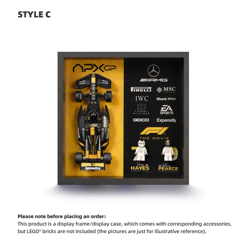 LEGO F1 Display Case for APXGP Team Race Car from The Movie (77252) - Image 3